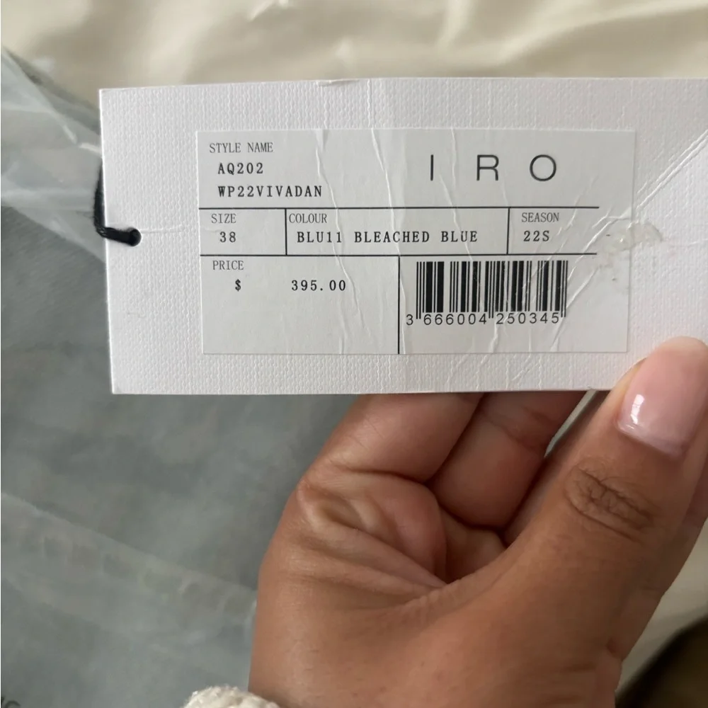 NWT IRO Vivadan high-rise straight jeans Size 38